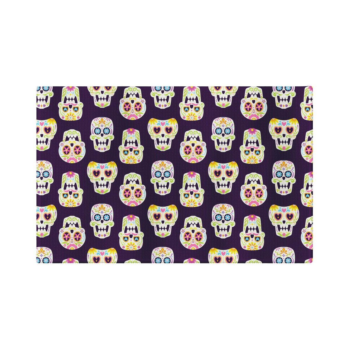 Sugar Skull Purple Flag Golf Towel - Shop.GolfersAuthority