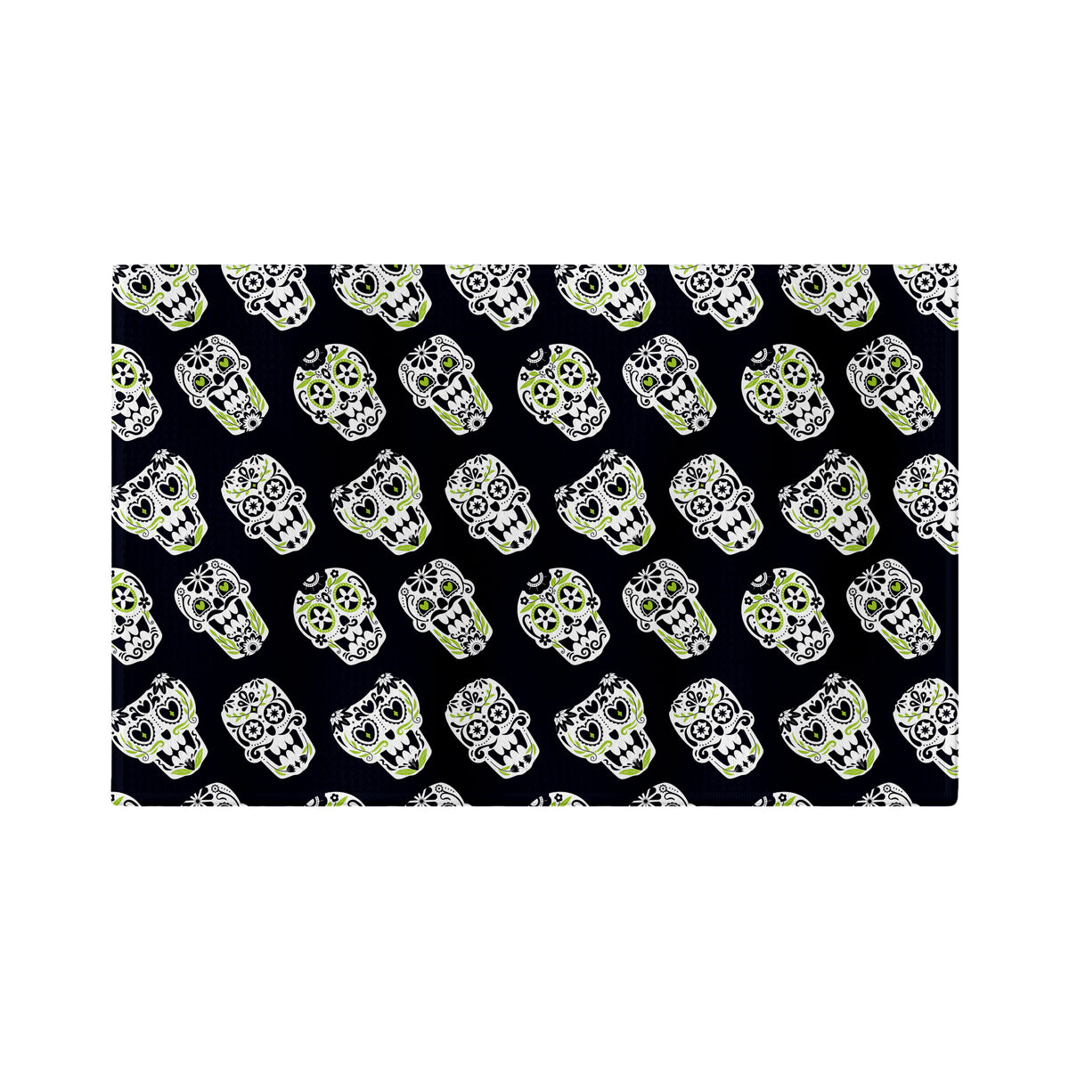 Sugar Skull Black Golf Towel - Shop.GolfersAuthority