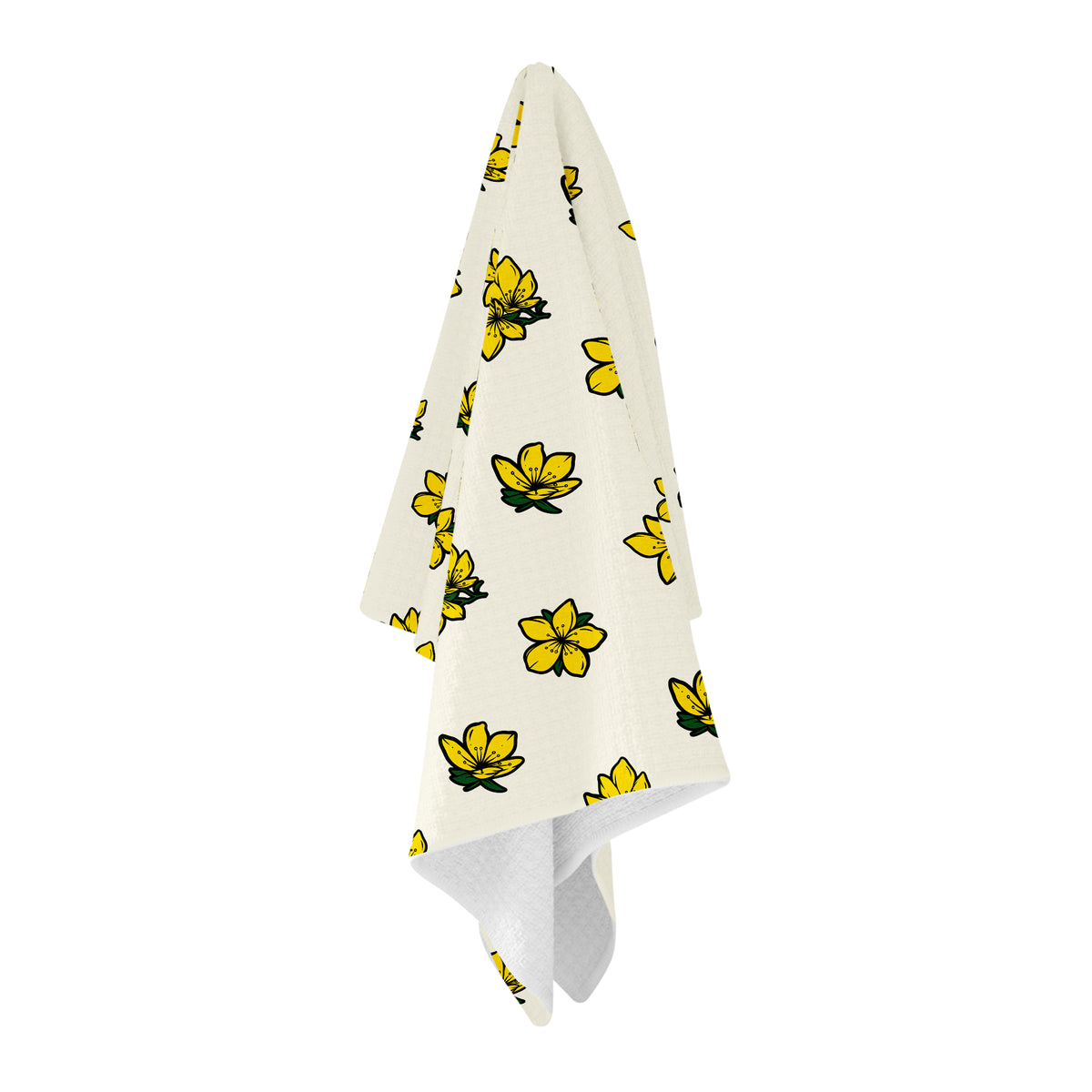 White Azalea Golf Towel - Shop.GolfersAuthority