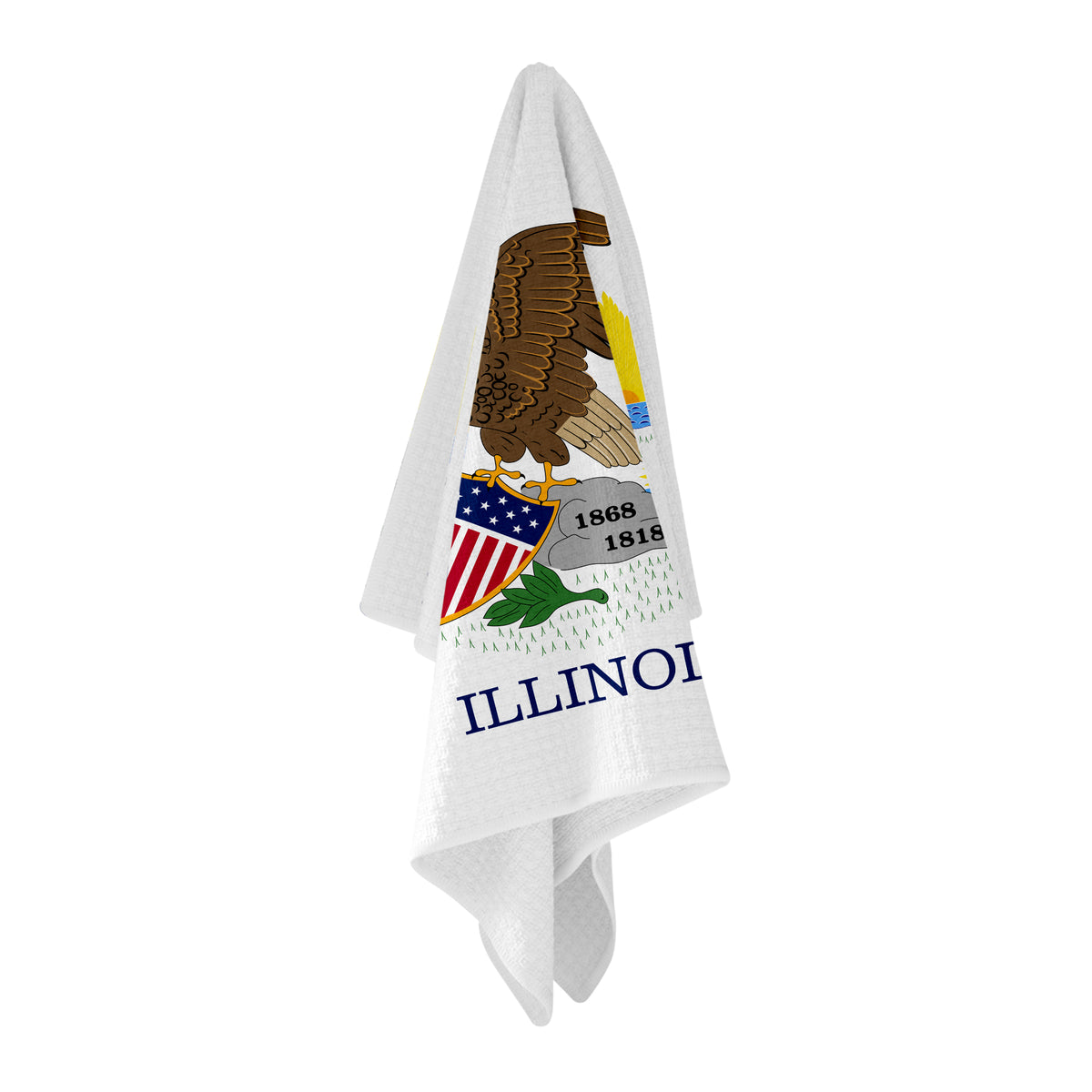 Illinois Flag Golf Towel - Shop.GolfersAuthority