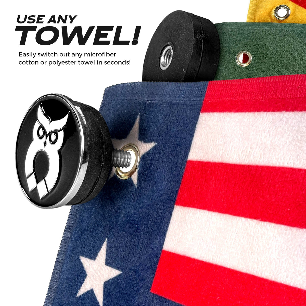 Navy Blue MagnetOwl Golf Towel Kit - Shop.GolfersAuthority