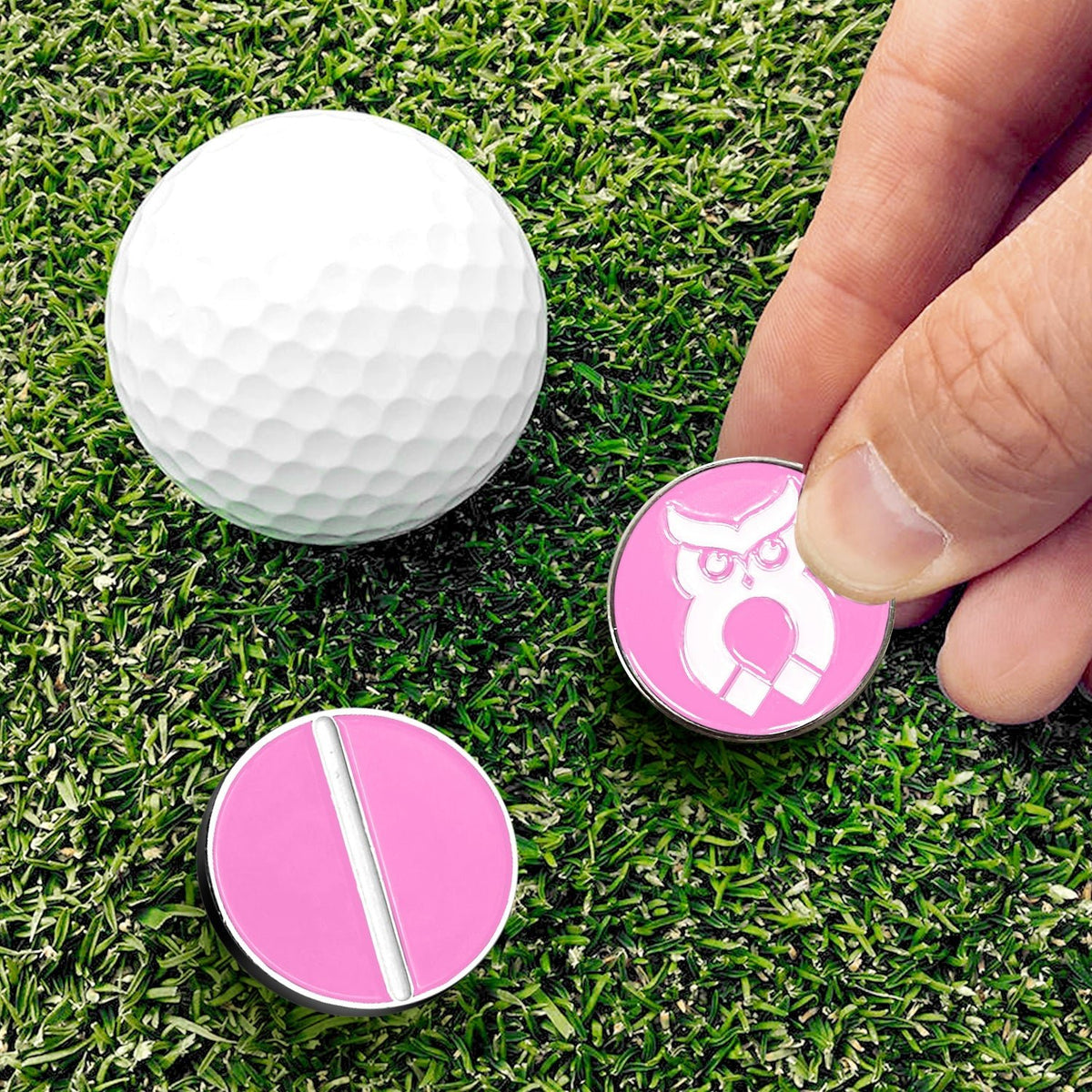 Pink MagnetOwl Mini Ball Marker - Shop.GolfersAuthority