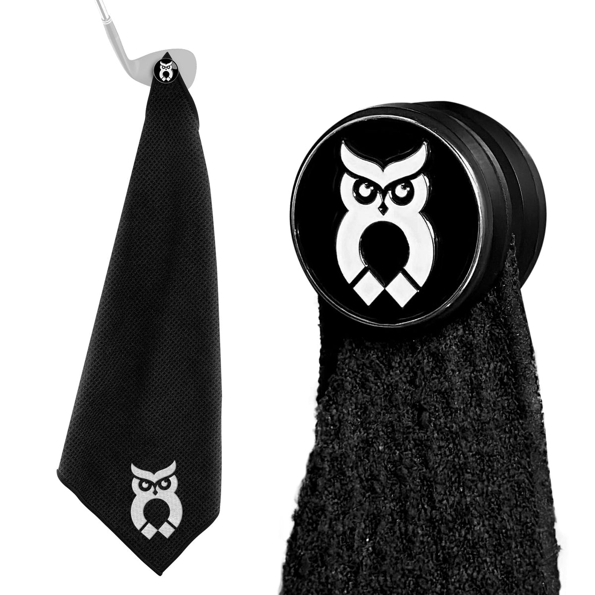 Black MagnetOwl Golf Towel Kit - Shop.GolfersAuthority