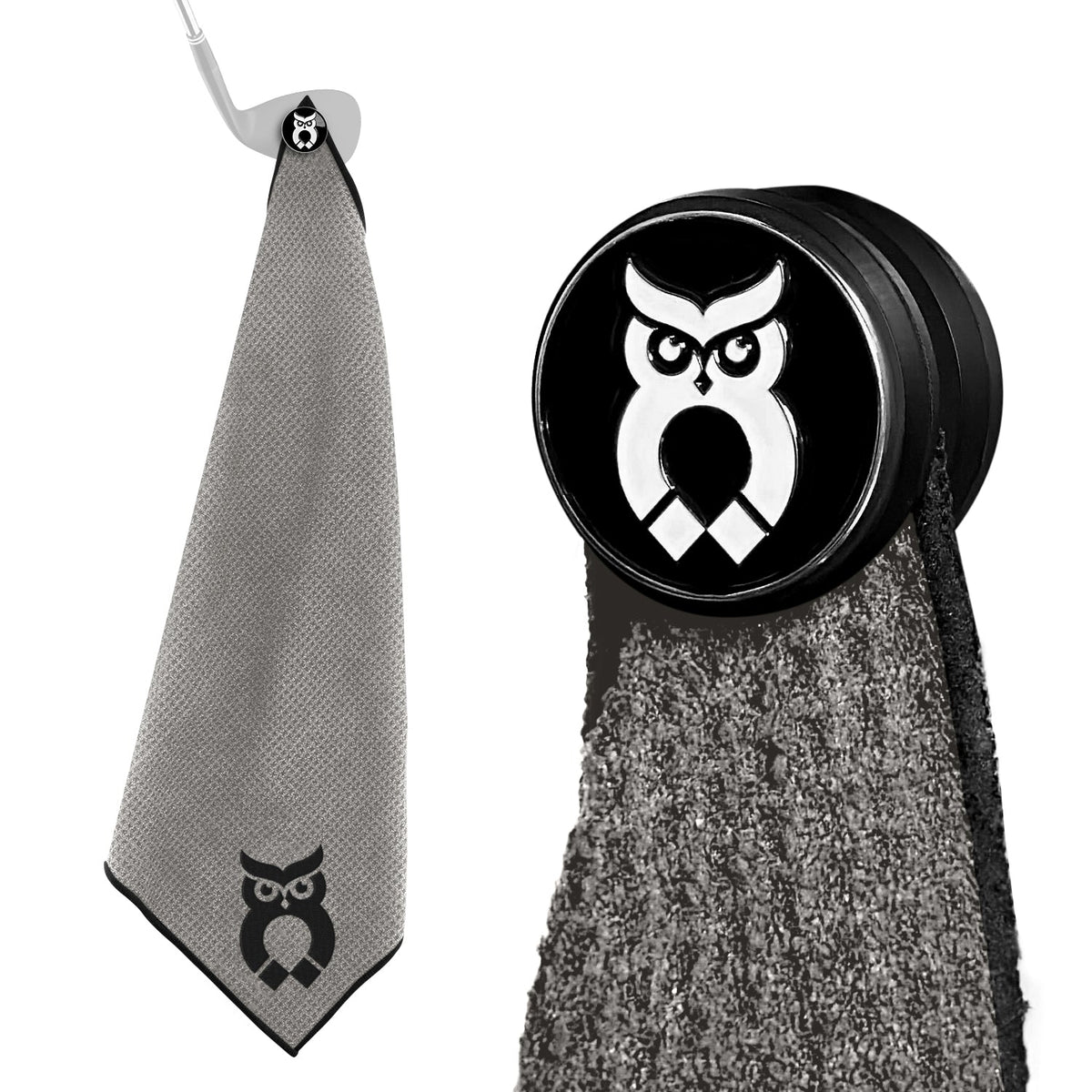 Gray MagnetOwl Golf Towel Kit - Shop.GolfersAuthority