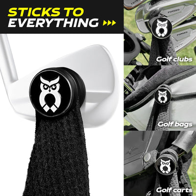 Black MagnetOwl Golf Towel Kit - Shop.GolfersAuthority