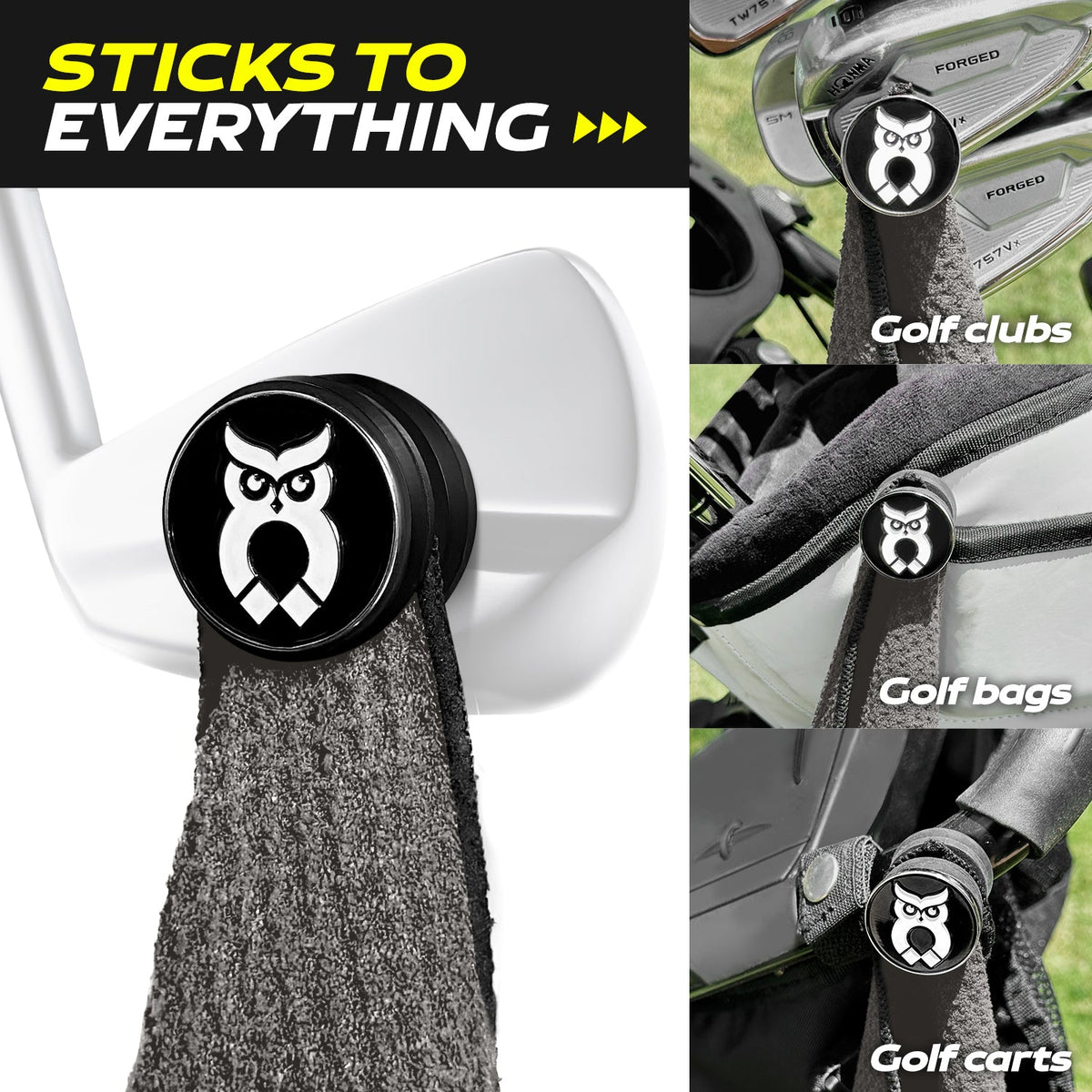 Gray MagnetOwl Golf Towel Kit - Shop.GolfersAuthority