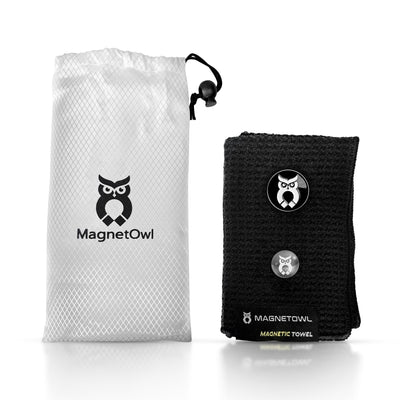 Black MagnetOwl Golf Towel Kit - Shop.GolfersAuthority