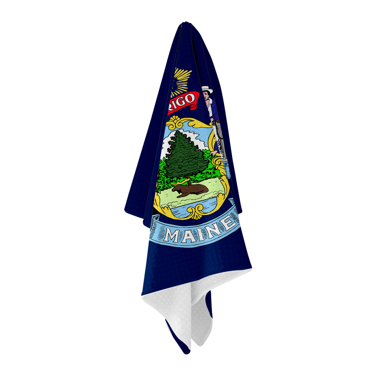 Maine Flag Golf Towel - Shop.GolfersAuthority