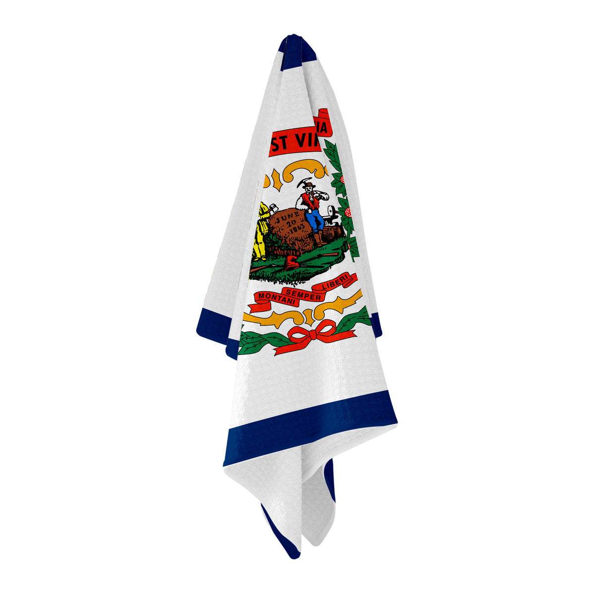 West Virginia Flag Golf Towel - Shop.GolfersAuthority