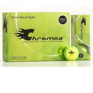 chromax high visibility distance golf balls green
