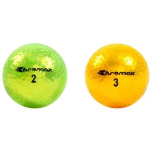 chromax o.v. optimal visibility golf balls 6 pack green gold