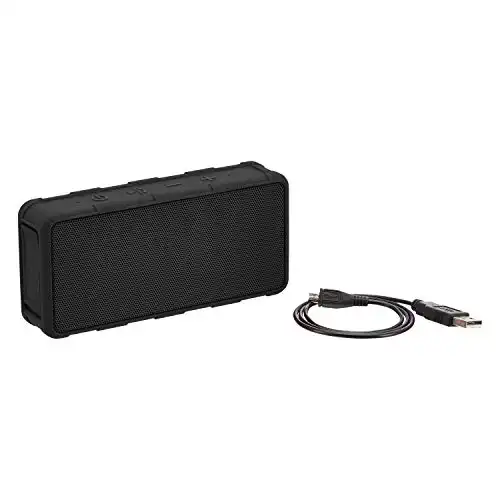 Amazon Basics Portable Outdoor IPX5 Waterproof Bluetooth Speaker - Black, 5W