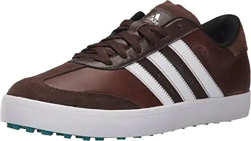 adidas Men's Adicross V Golf Shoe, Brown/White/EQT Green, 10.5 M US