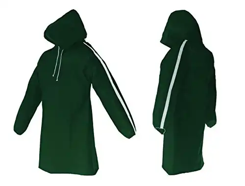 AllWeatherWare Rain Poncho for Men & Women - Lightweight, Breathable Hooded Coverall - Microporous Adults Pullover | Green, Small