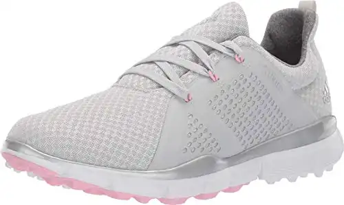 adidas Women's Climacool CAGE Golf Shoe, Grey one/Silver Metallic/True Pink, 5 M US