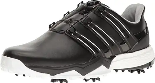 Adidas Powerband BOA Boost Golf Shoe, Black/White, 7.5 M US