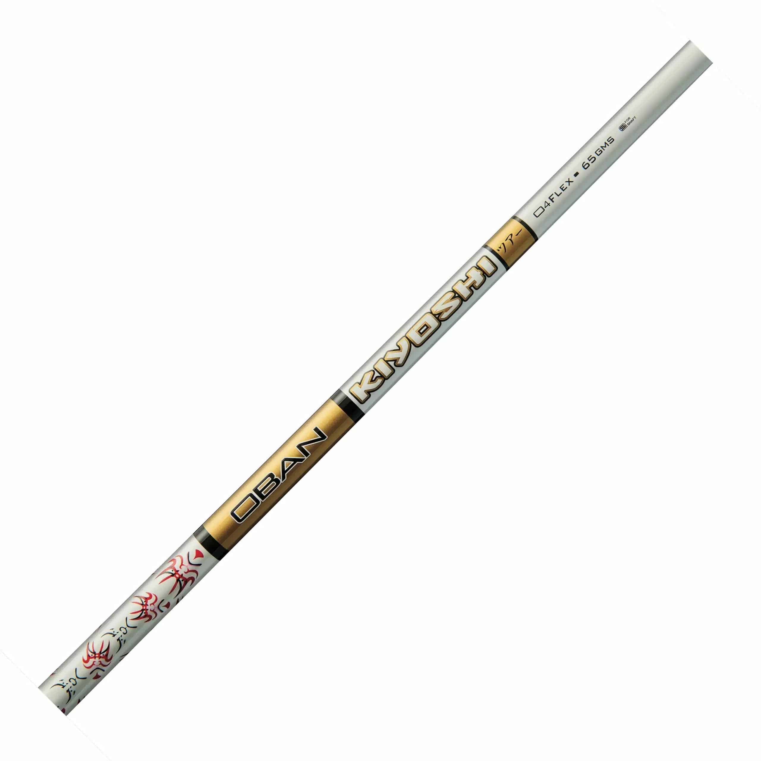 Oban Kiyoshi golf shaft in white and gold.