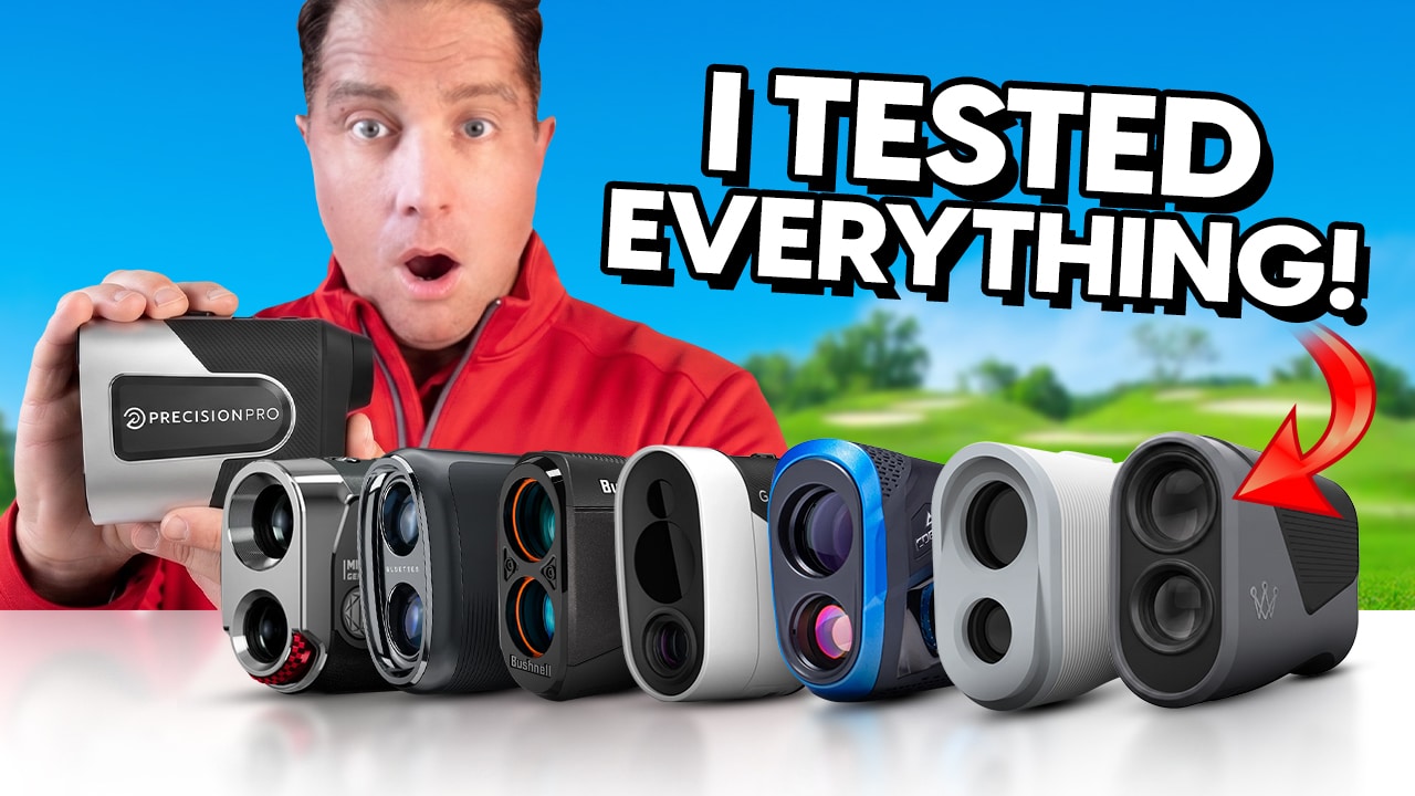 Man compares golf rangefinders with bold testing headline