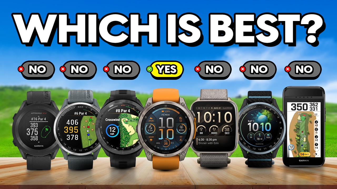 Garmin golf watches lineup with 'Which is best?'