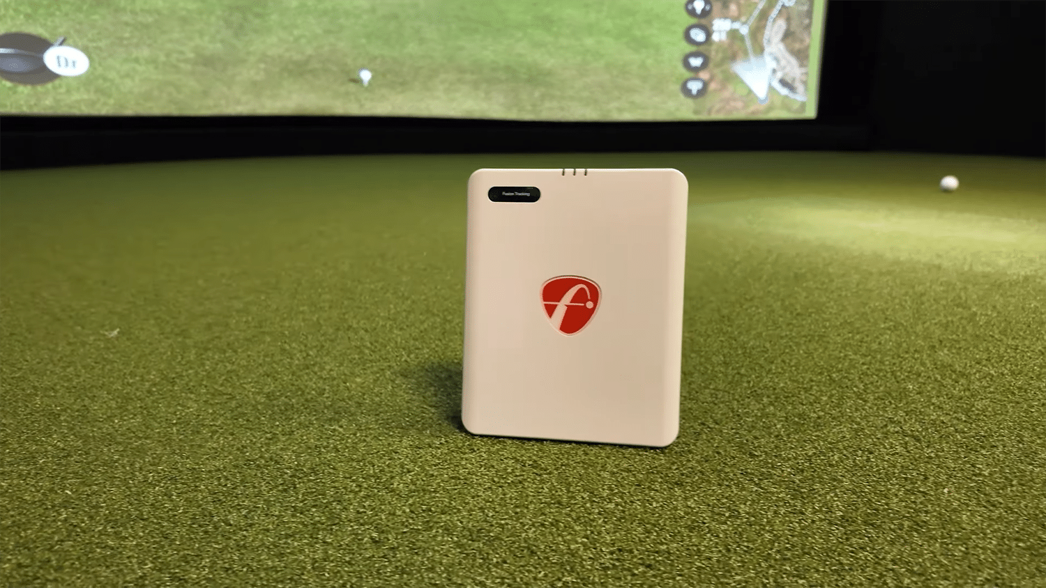 Golf launch monitor on indoor turf