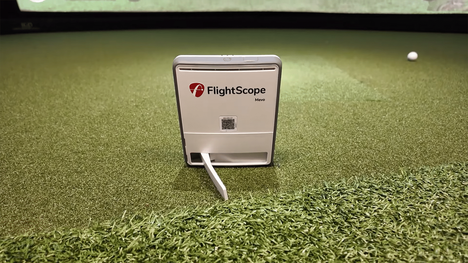 FlightScope Mevo golf launch monitor on turf