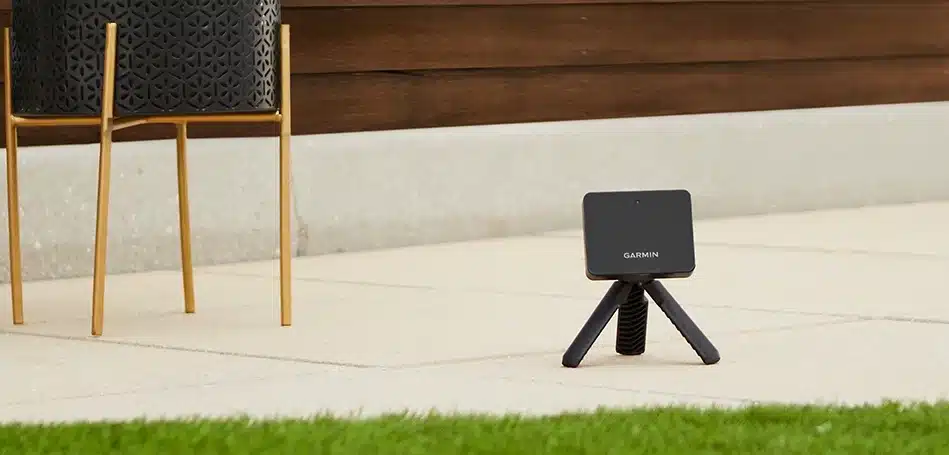 Garmin device on tripod outdoors