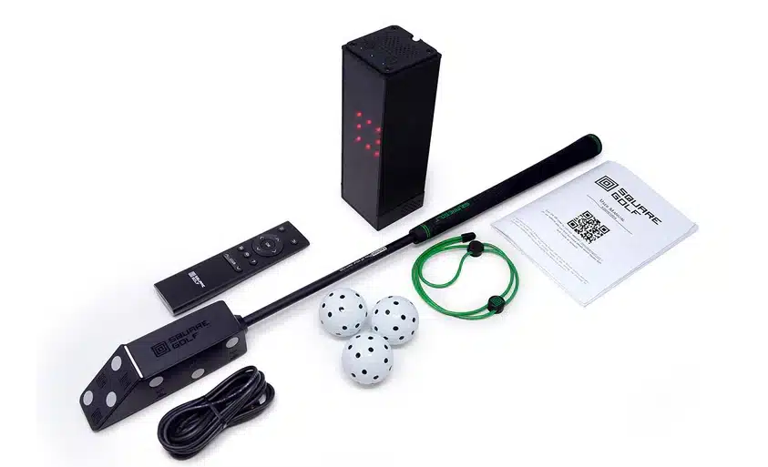 Golf swing training aid kit with accessories