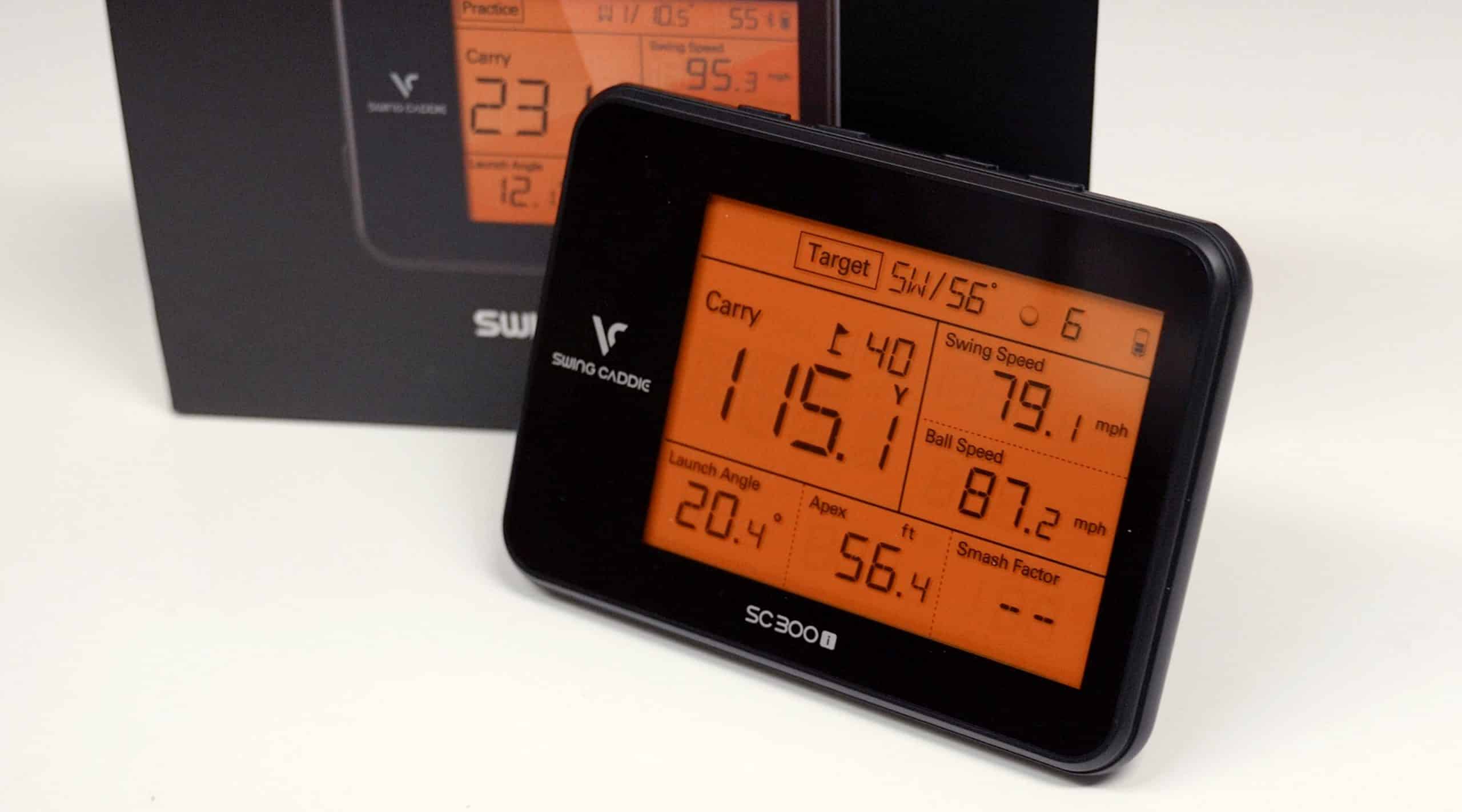 Swing Caddie SC300i golf launch monitor display