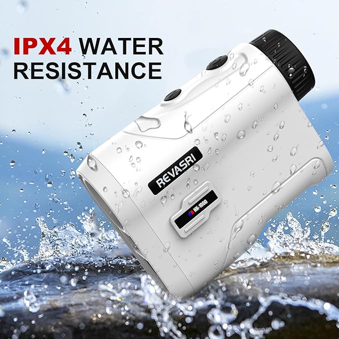 Water-resistant REVASRI rangefinder with IPX4 protection