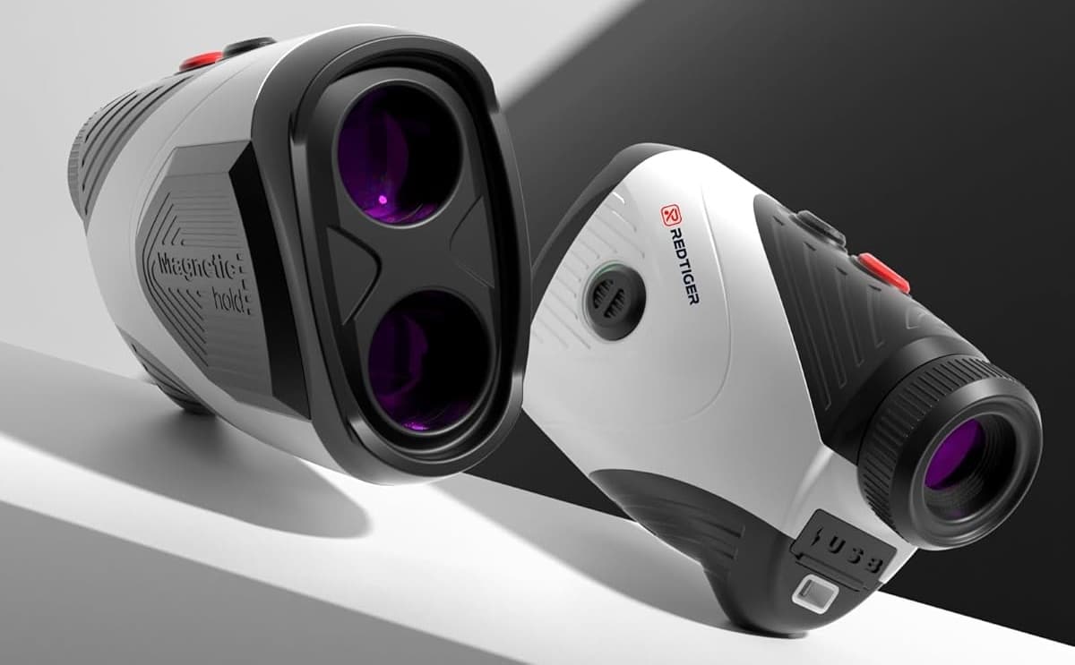 RedTiger golf rangefinder with magnetic hold feature