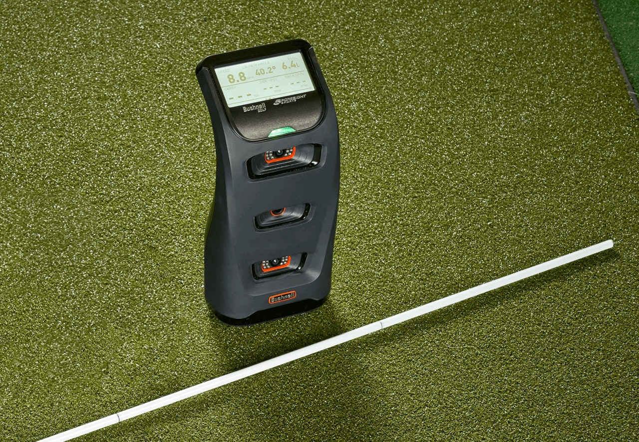 Golf launch monitor on artificial turf
