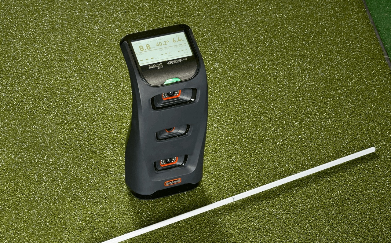Golf launch monitor on artificial turf