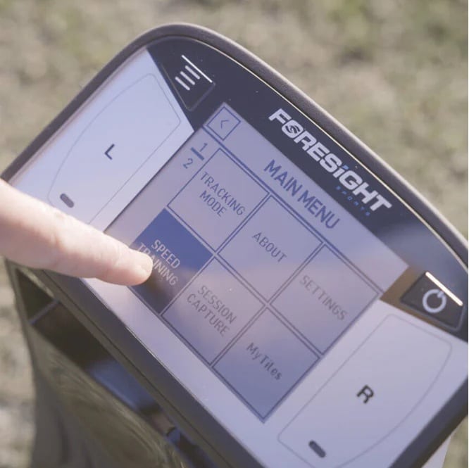 Finger selecting speed training on Foresight device screen