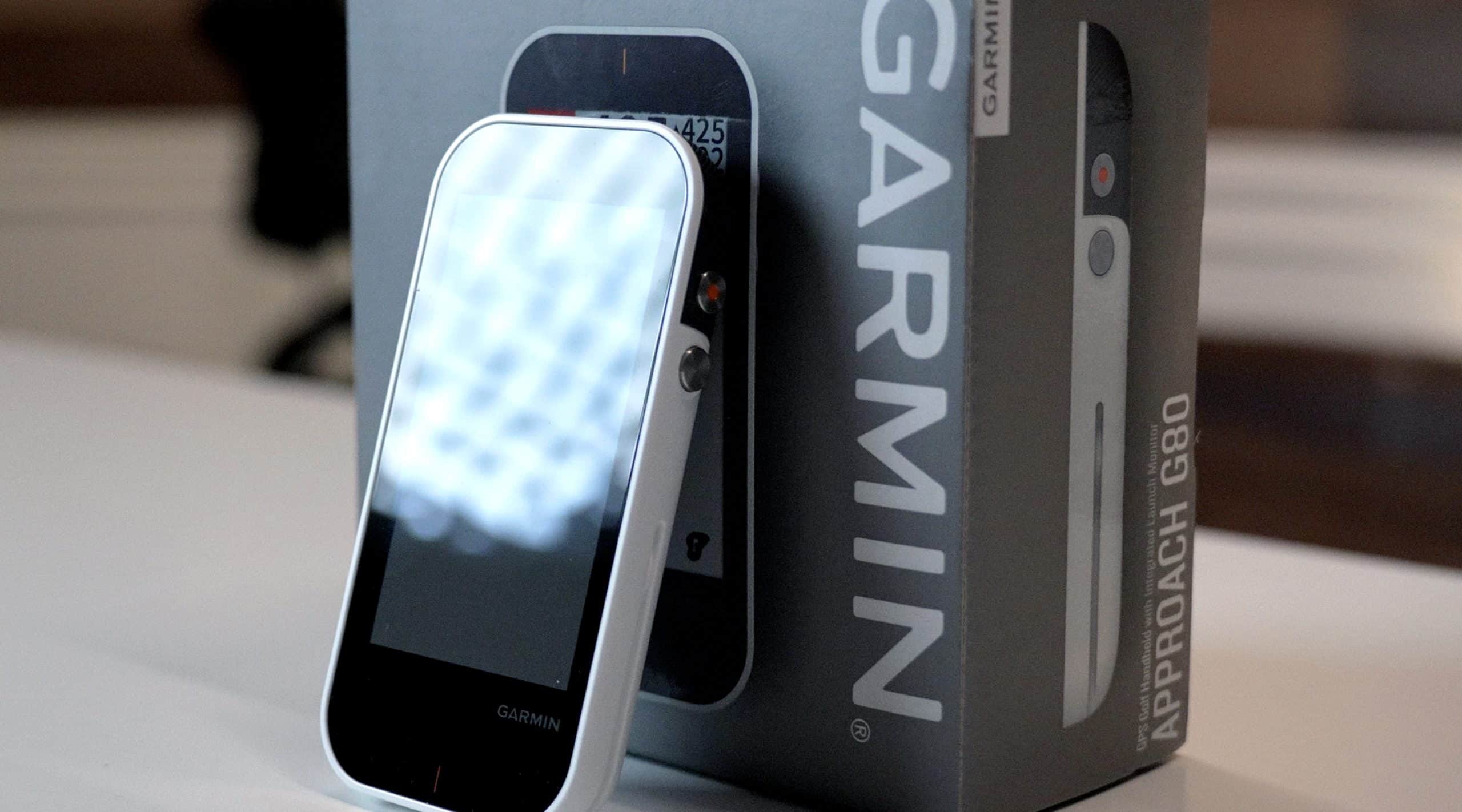 Garmin Approach G80 golf GPS device and box