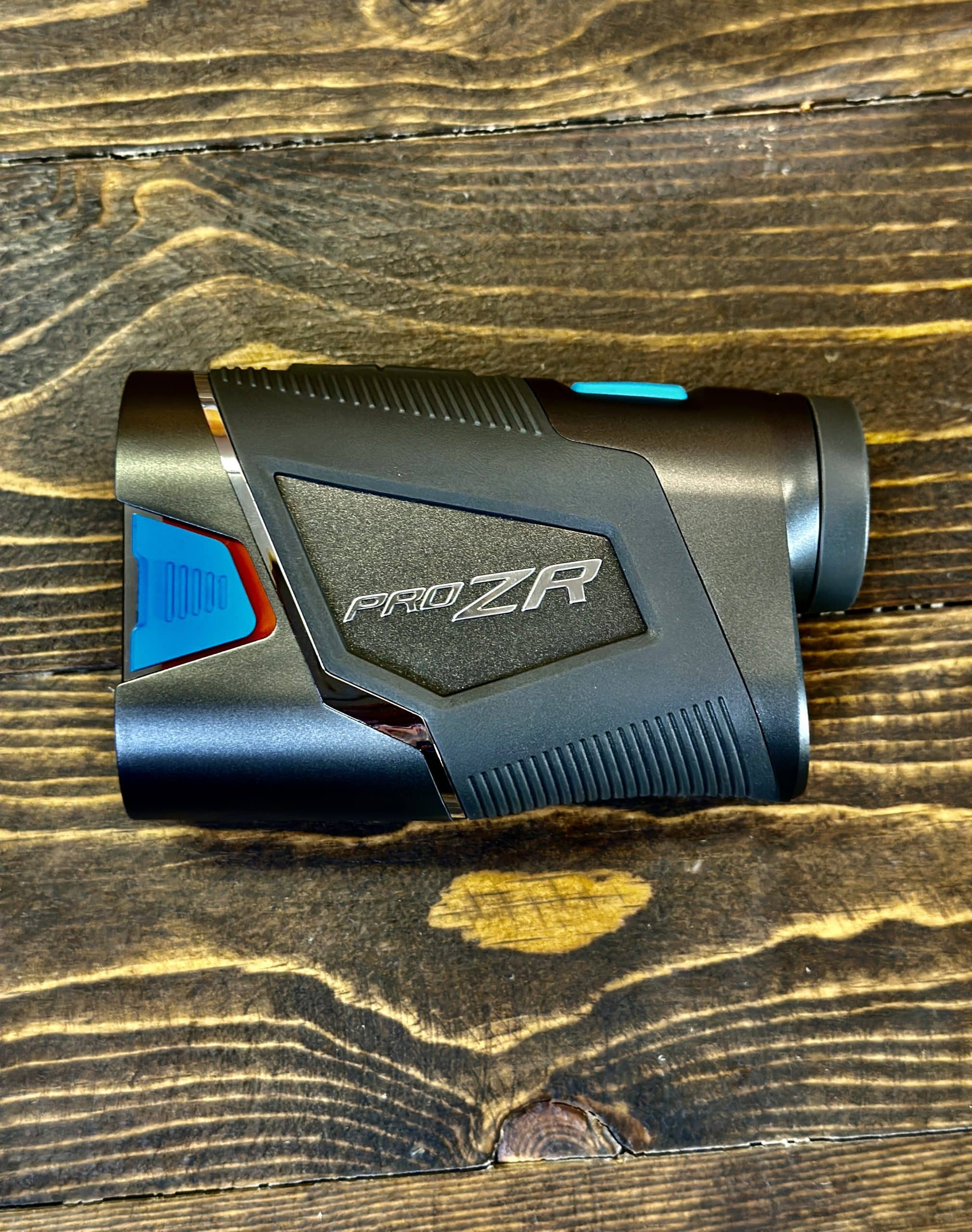 ProZR rangefinder on wooden surface