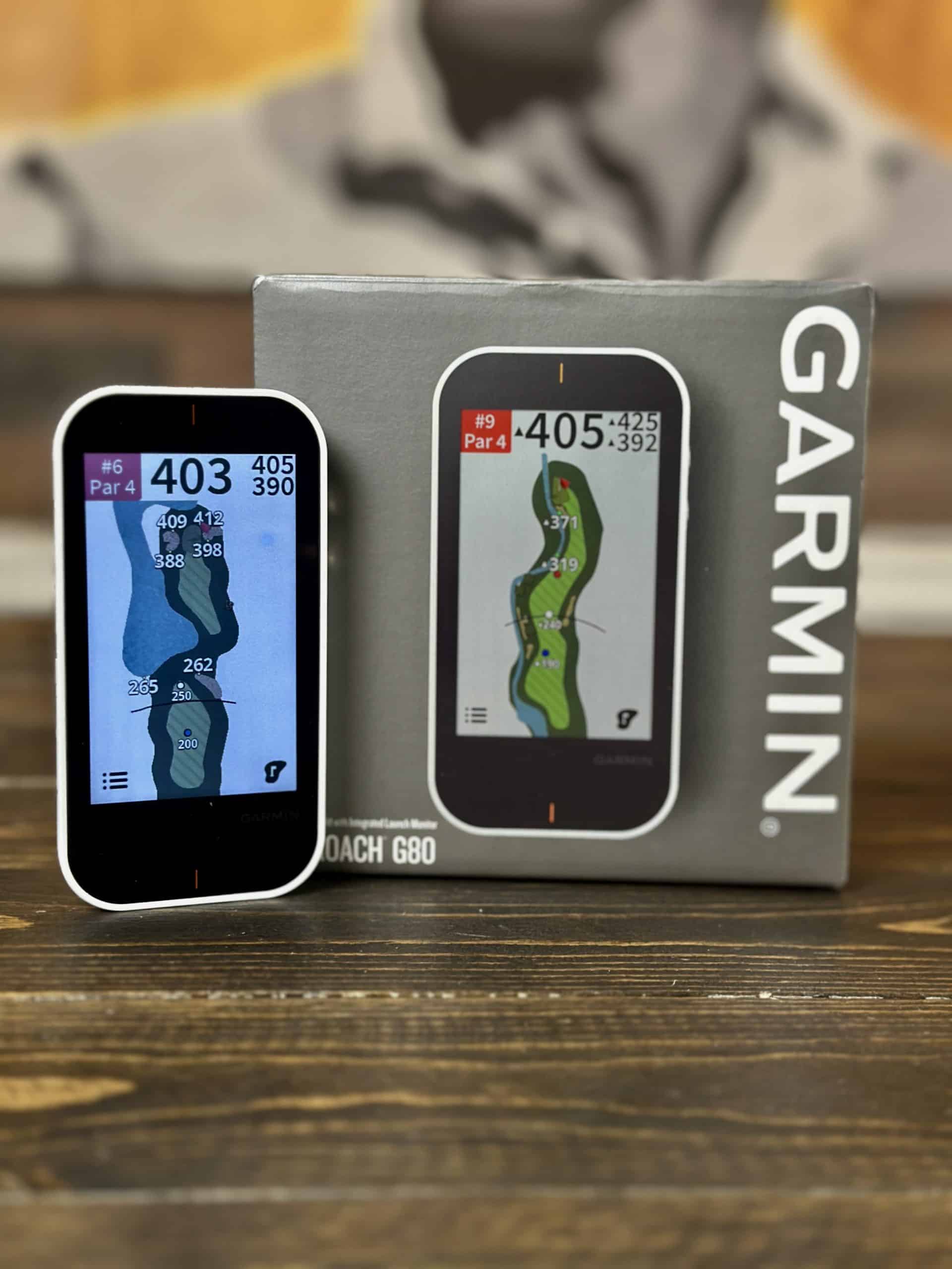 Garmin Approach G80 golf GPS device and box