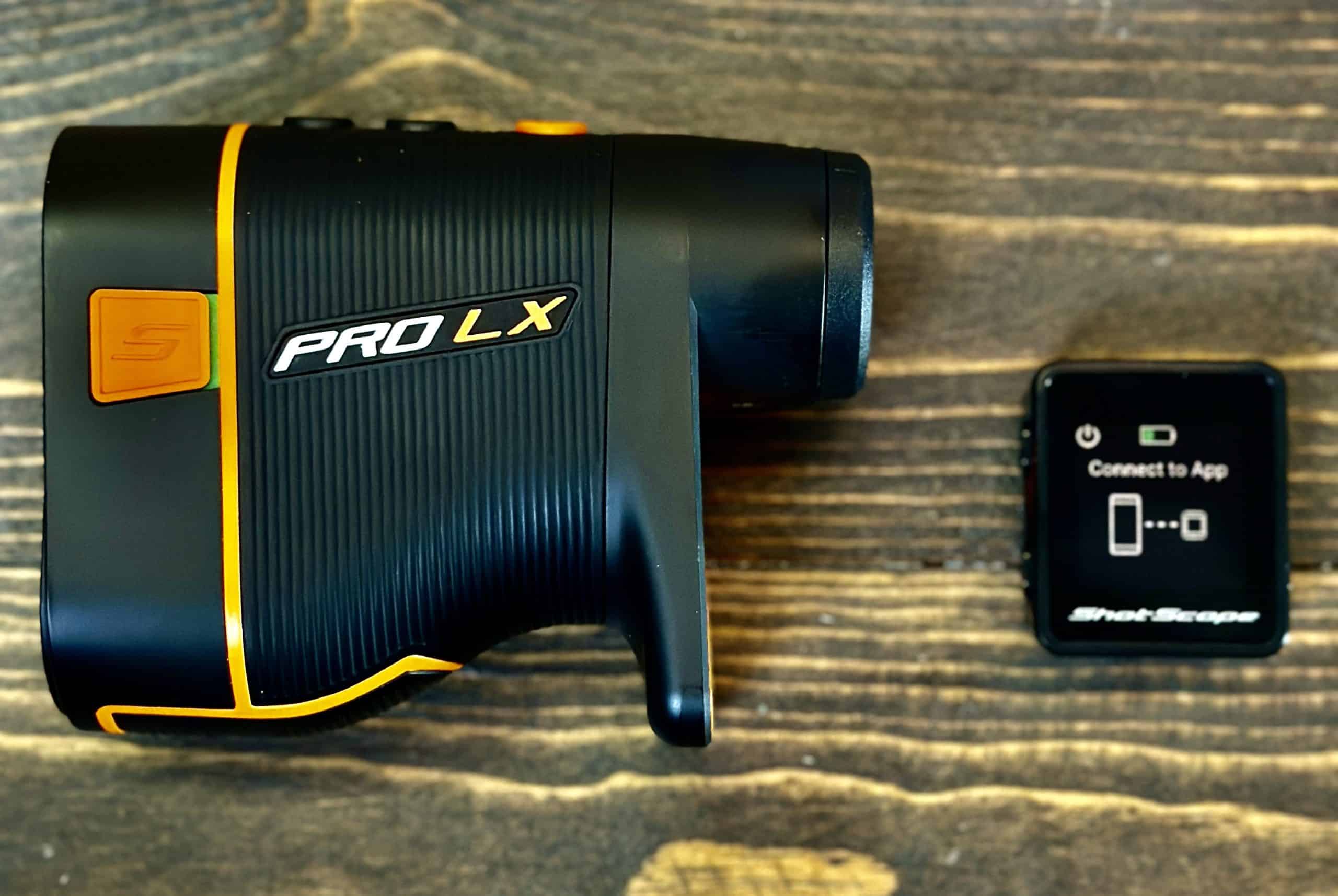 PRO LX golf rangefinder with Shot Scope device