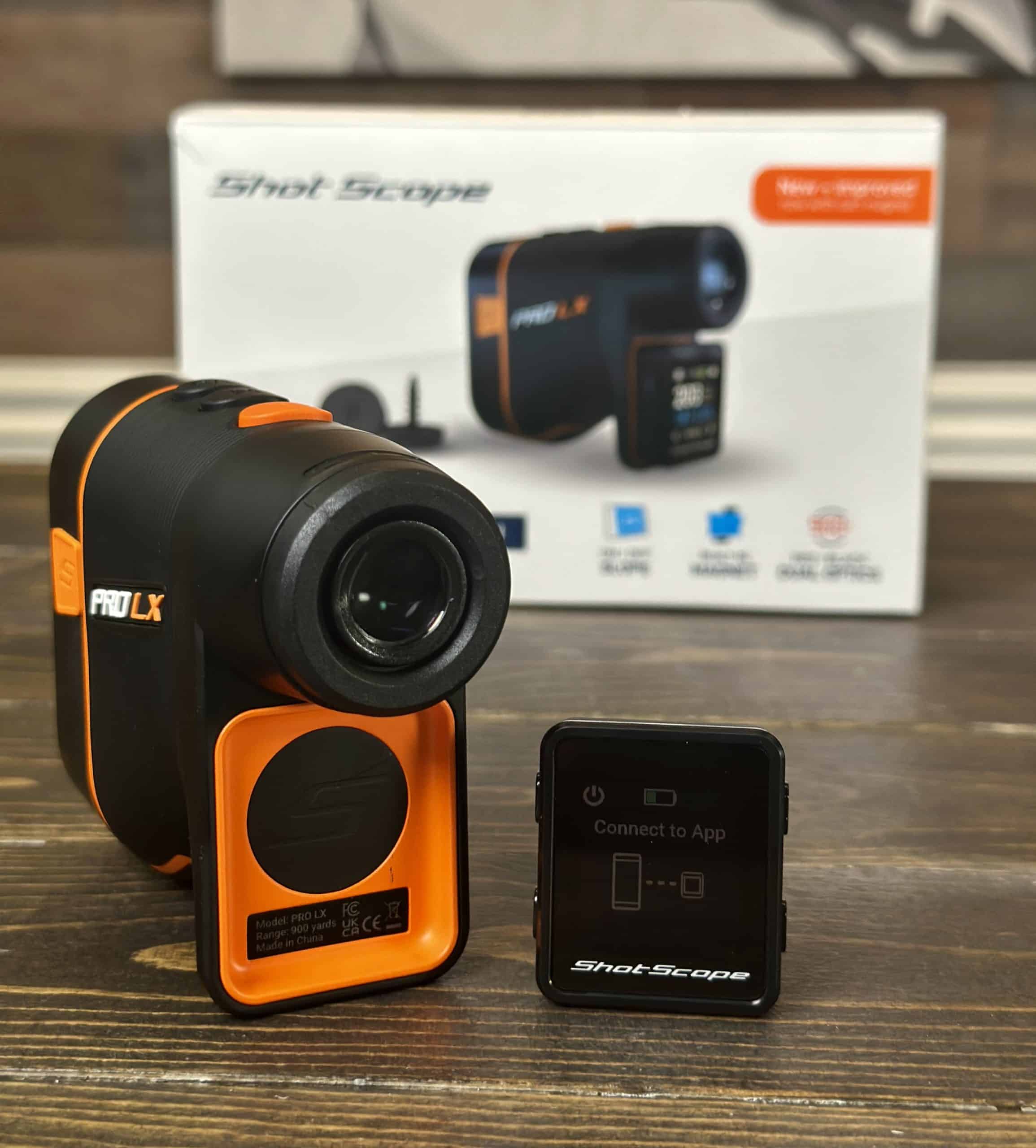 Shot Scope Pro LX rangefinder with display unit