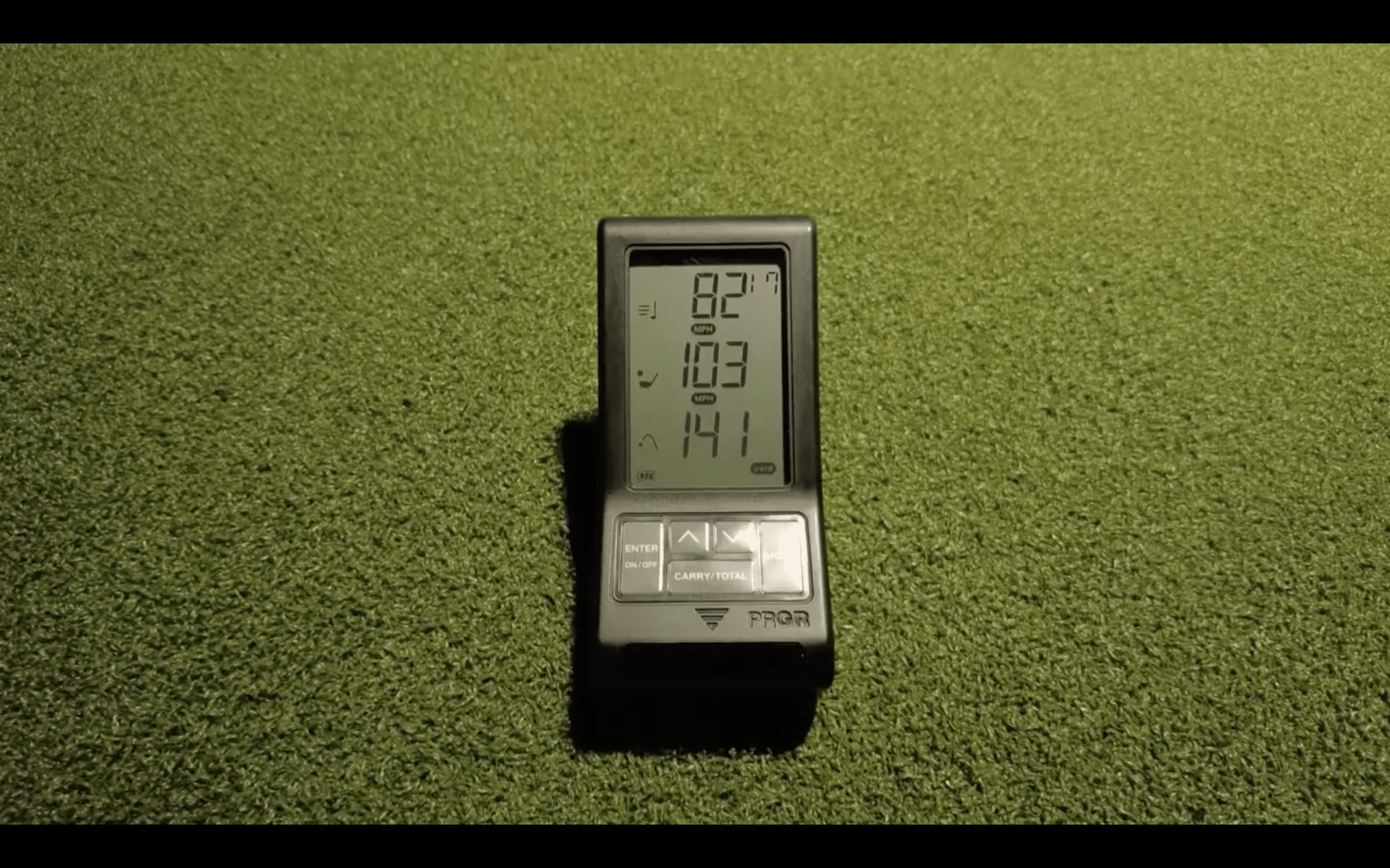 Golf swing speed monitor on turf
