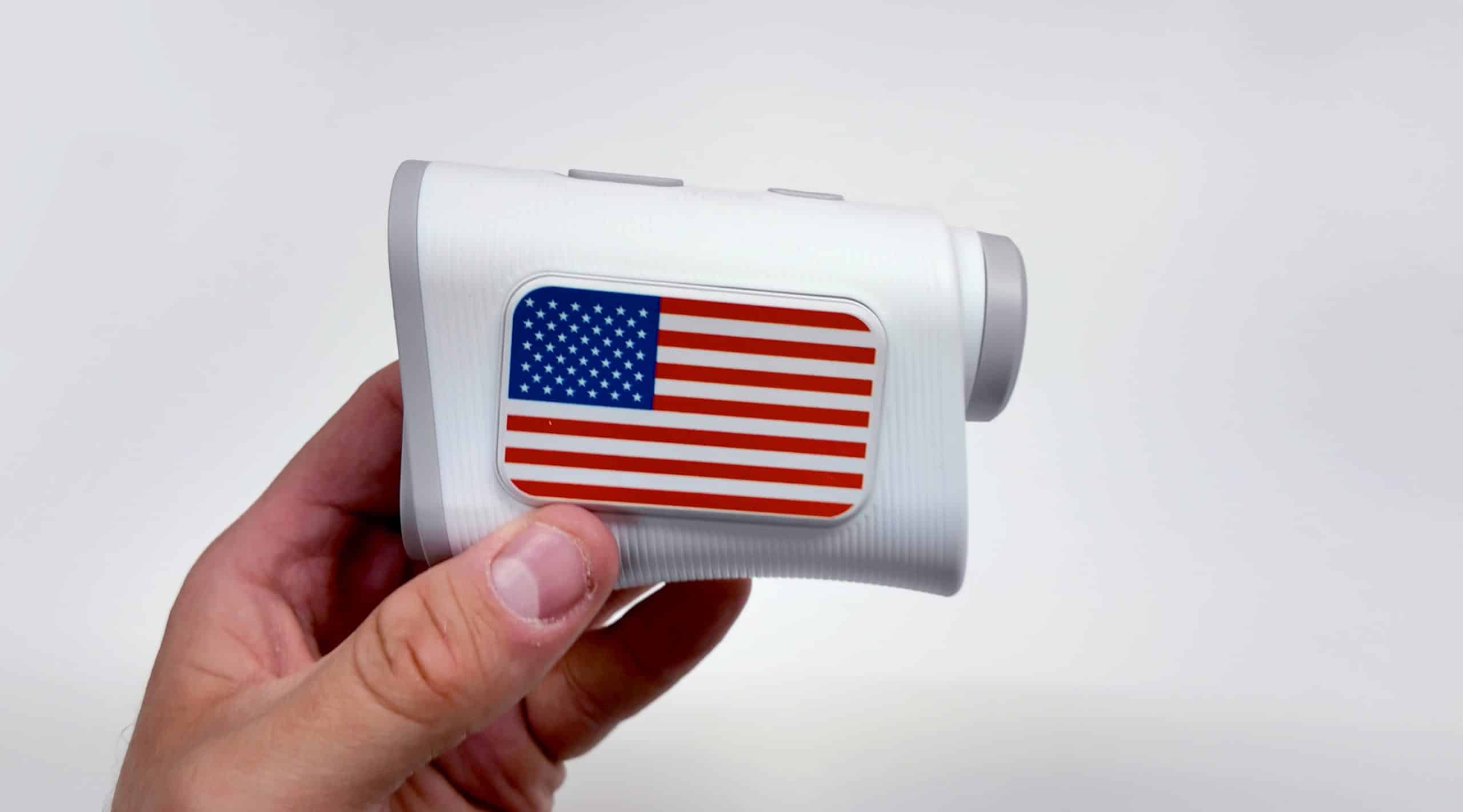 Hand holding device with American flag design