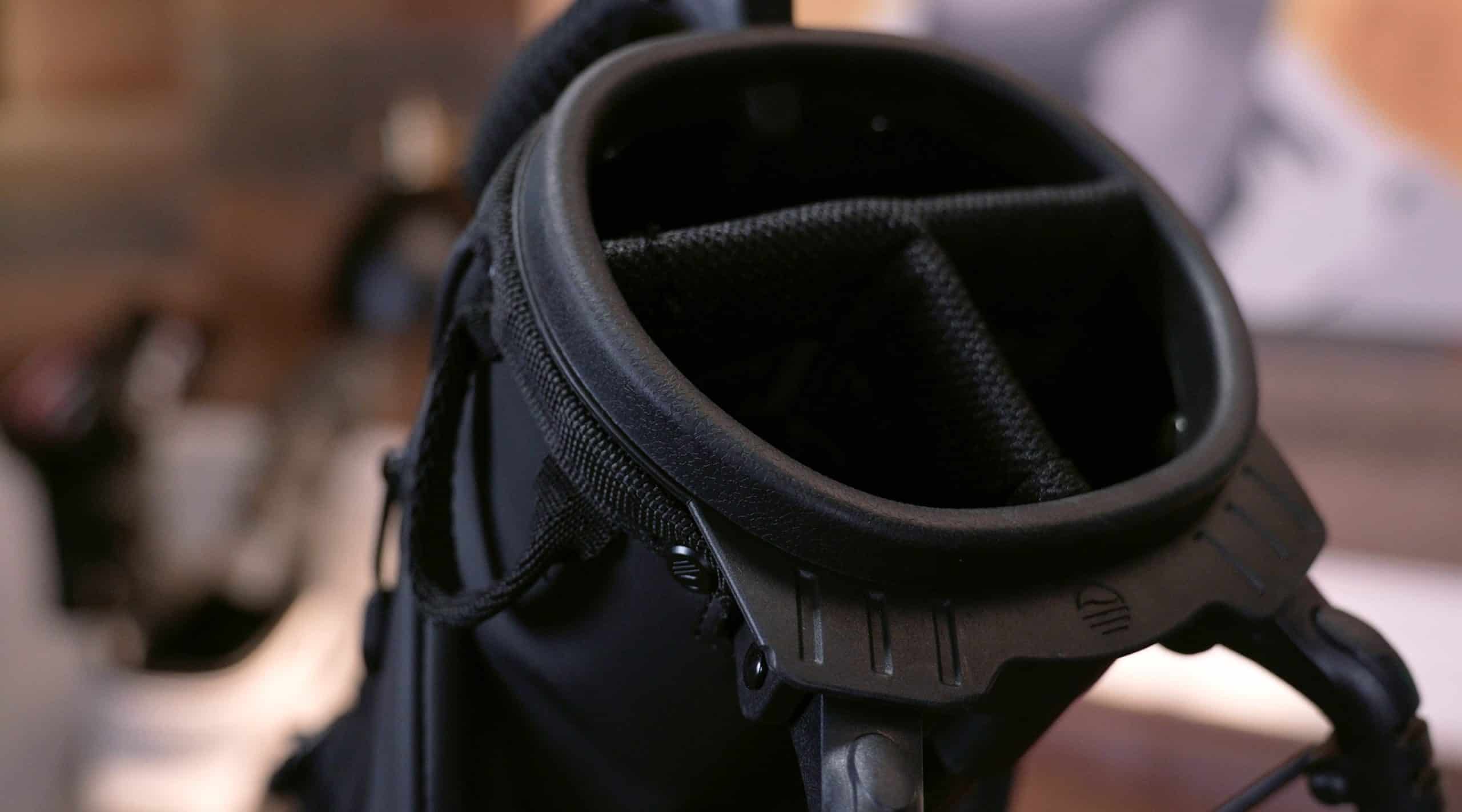 Top view of black golf bag dividers