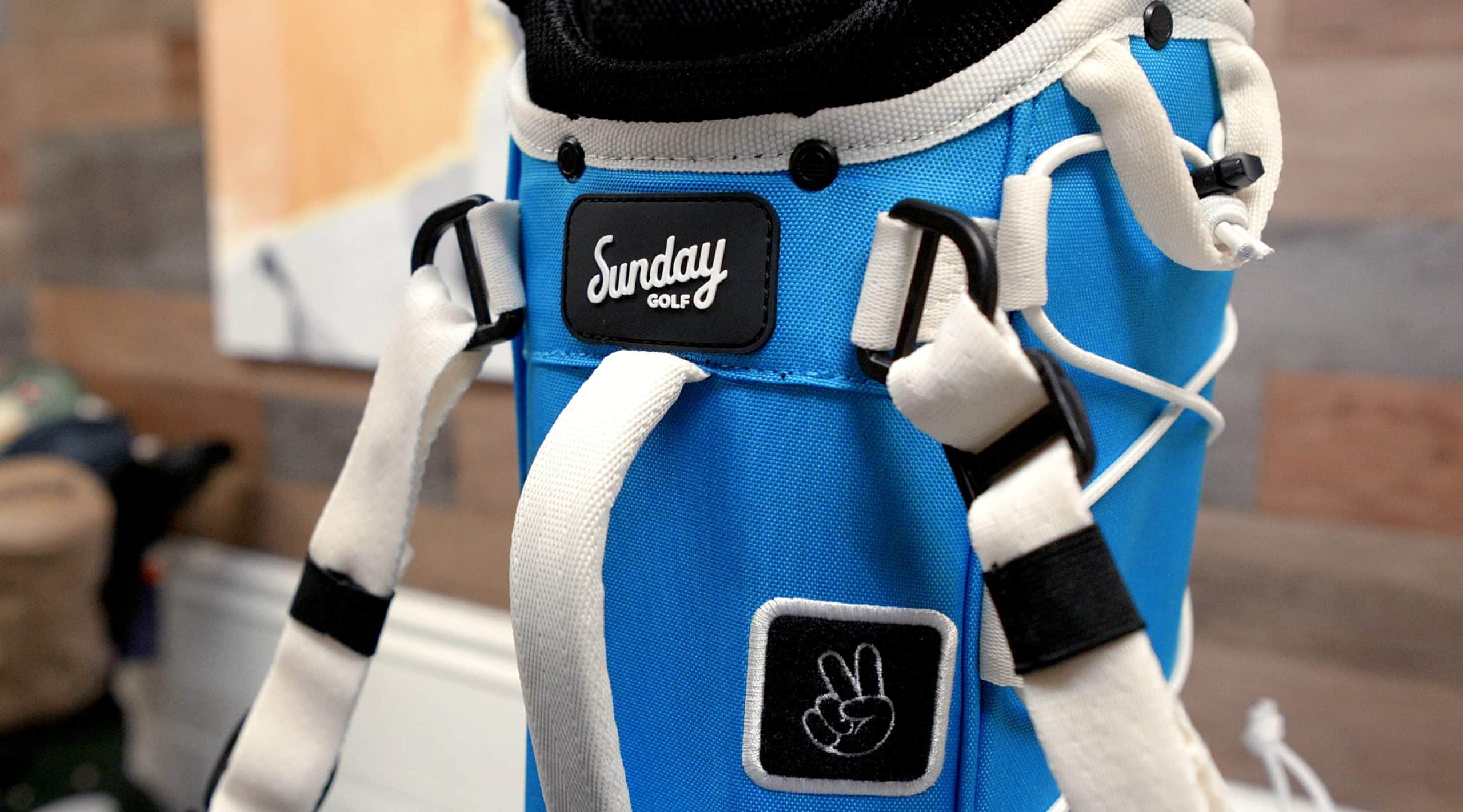 Blue Sunday Golf bag close-up