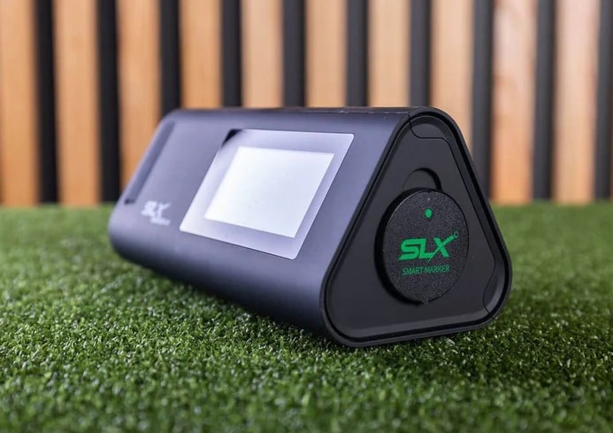 SLX smart golf marker on artificial grass