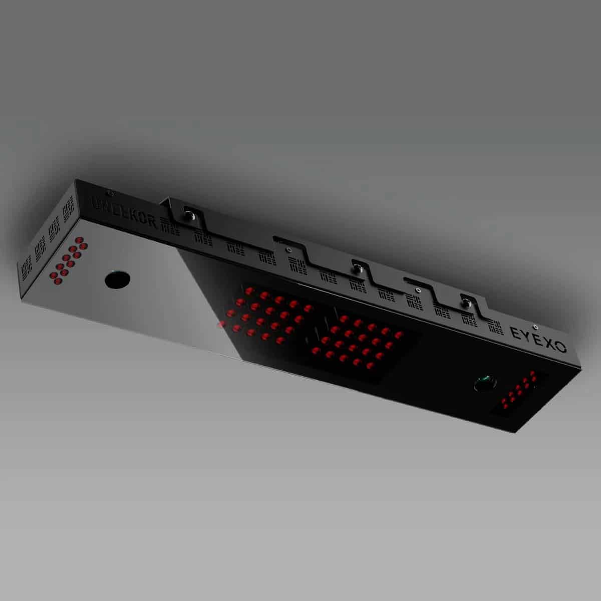 Ceiling-mounted golf simulator sensor device