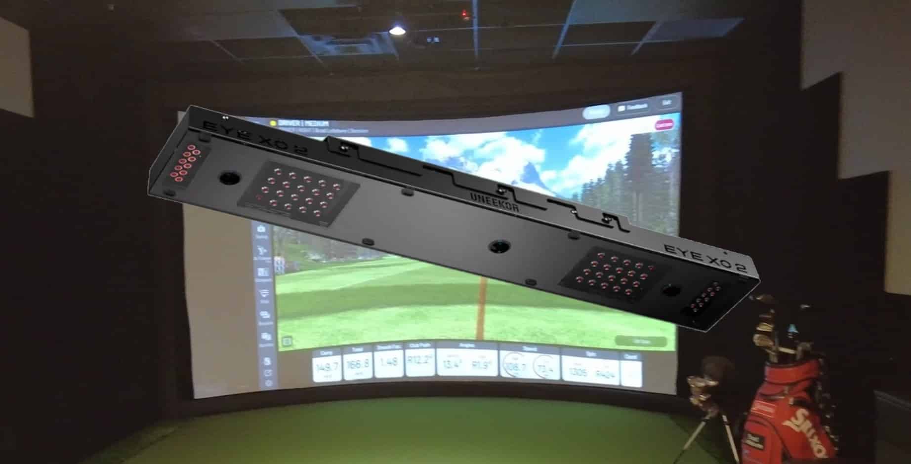 Golf simulator with Uneekor EYE XO2 launch monitor