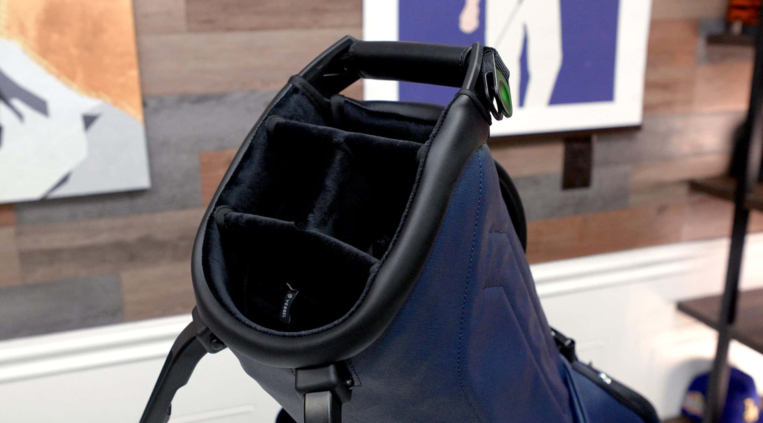 Top view of a golf bag organizer