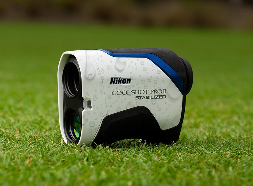 Nikon Coolshot Pro II rangefinder on grass