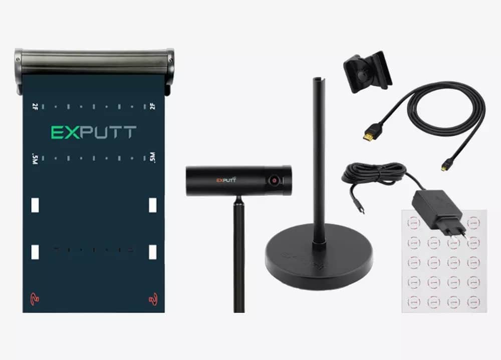 Exputt golf putting simulator with mat and camera