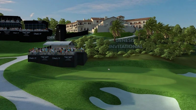 Golf course at Genesis Invitational tournament