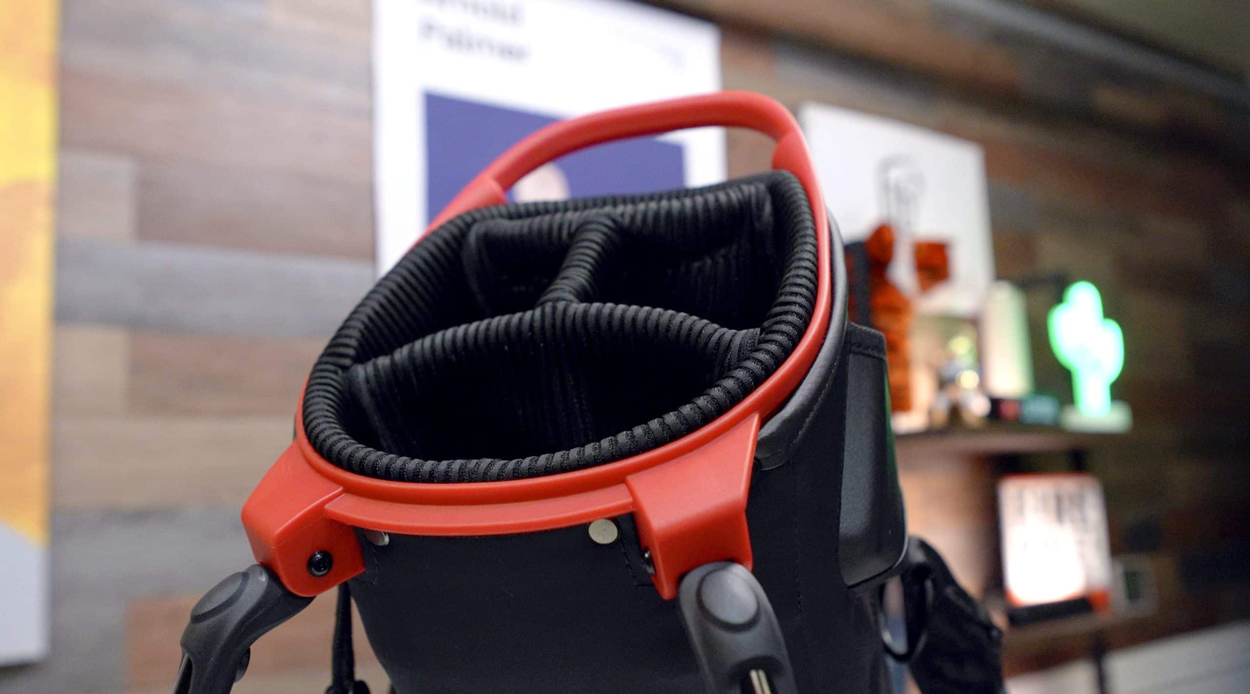 Top view of golf bag dividers